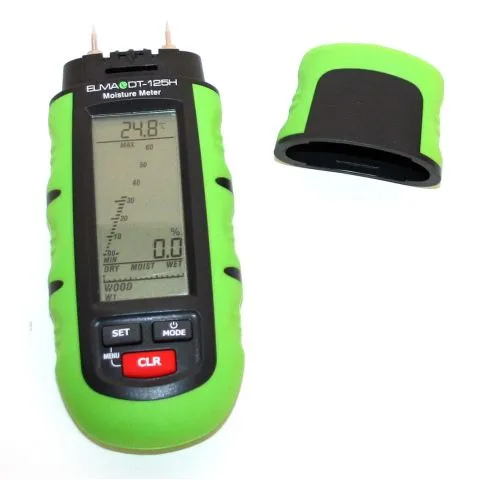 Köp nu DT125 Elma Fuktmätare med batteri, för trä, div. byggnadsmaterial, samt rel. luftfuktighet